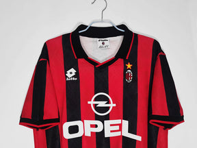 Camisa Milan Retrô 1995/1996 Vermelha e Preta - Lotto | Futmantos