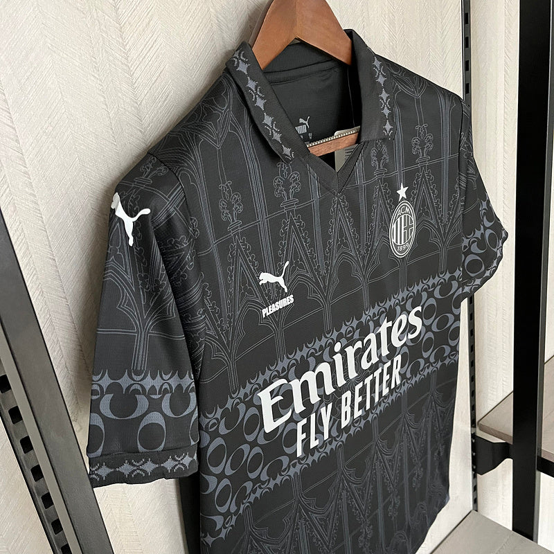 Camisa Milan X Pleasures IV 23/24 - Preto | Futmantos