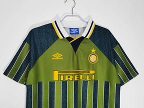 Camisa Inter de Milão Retrô 1995/1996 Cinza/Verde - Umbro | Futmantos