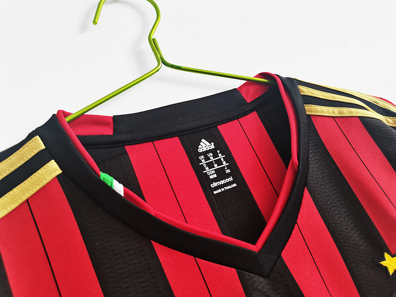 Camisa Milan Retrô Manga Longa 2013/2014 - Adidas - Vermelha e Preta | Futmantos