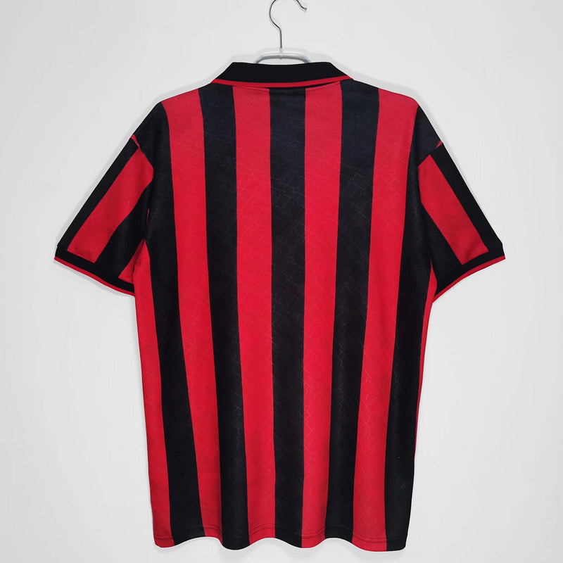 Camisa Milan Retrô 1995/1996 Vermelha e Preta - Lotto | Futmantos