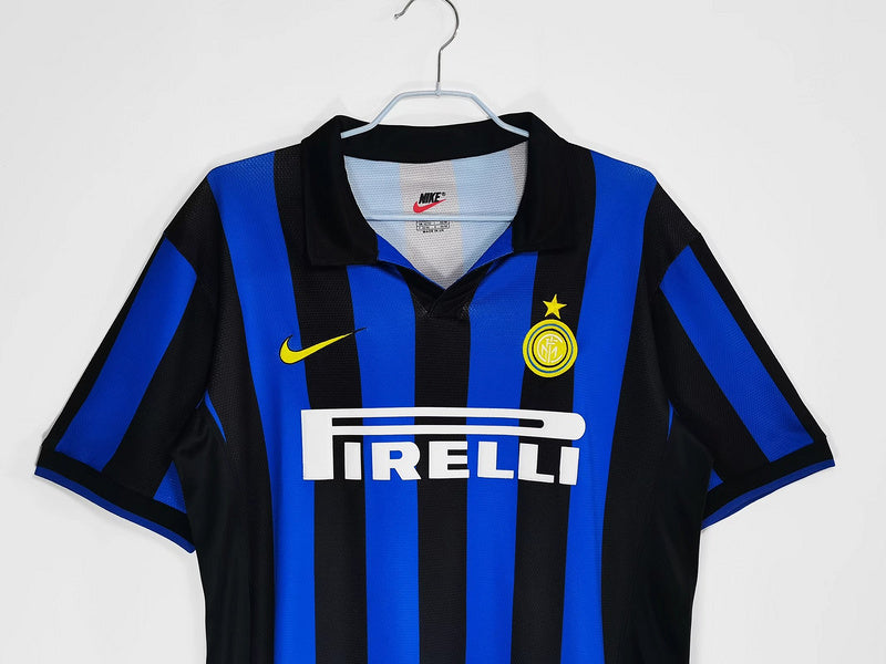 Camisa Inter de Milão Retrô 1998/1999 - Azul/Preta | Futmantos