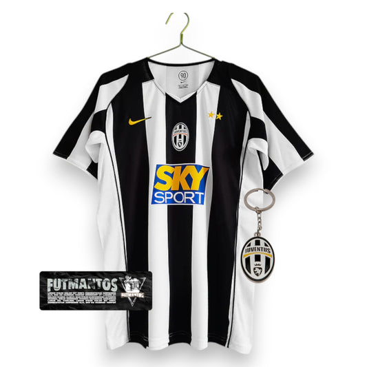 Camisa Juventus Retrô 2004/2005 - Preta/Branca | Futmantos