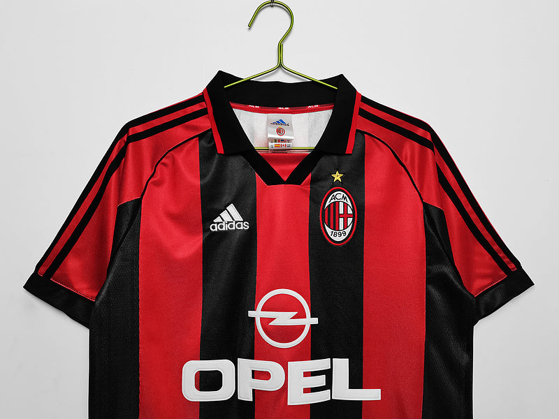 Camisa Milan Retrô 1998/1999 - Vermelha/Preta | Futmantos