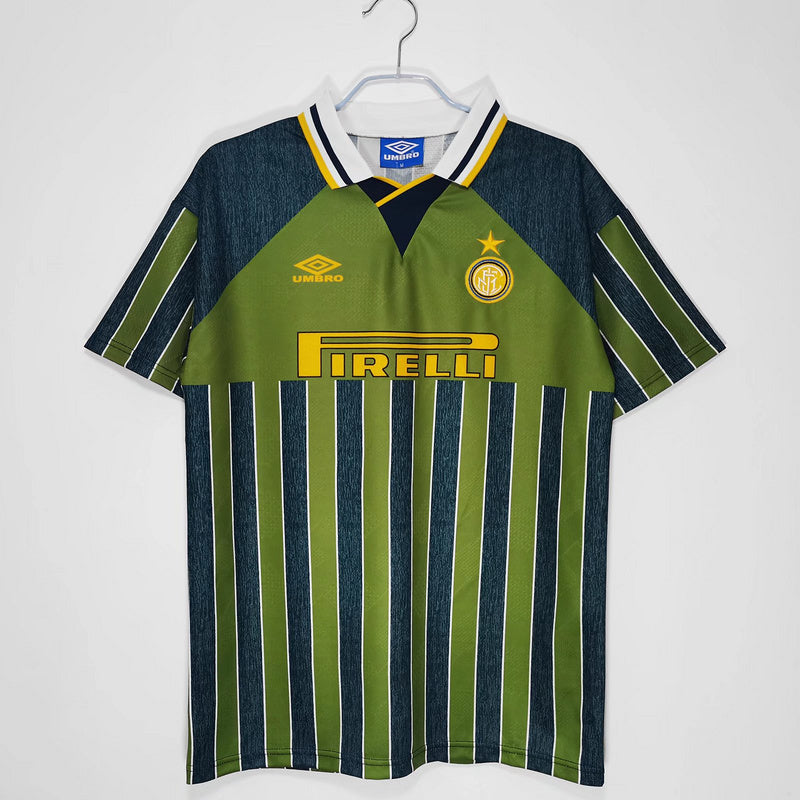 Camisa Inter de Milão Retrô 1995/1996 Cinza/Verde - Umbro | Futmantos