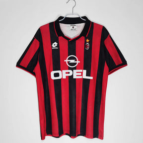 Camisa Milan Retrô 1995/1996 Vermelha e Preta - Lotto | Futmantos