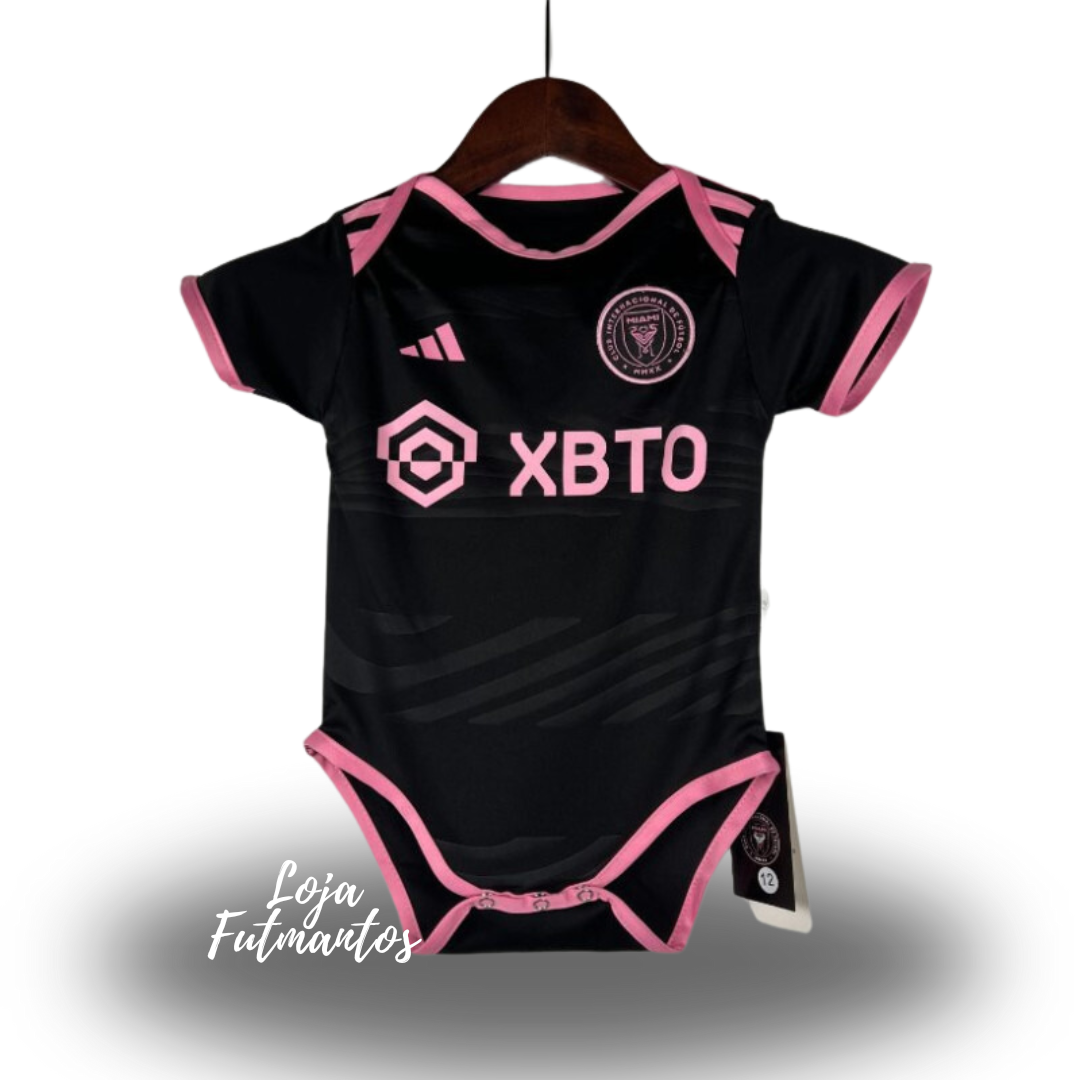 Body de Bebê Inter Miami 23/24 - Preto/Rosa | Futmantos