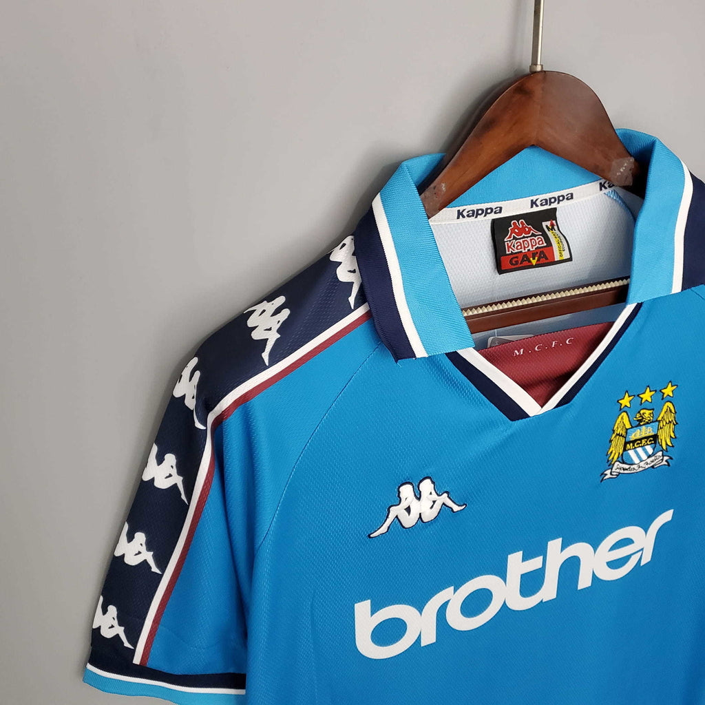 Camisa Manchester City Retrô 1997/1998 Azul - | Futmantos