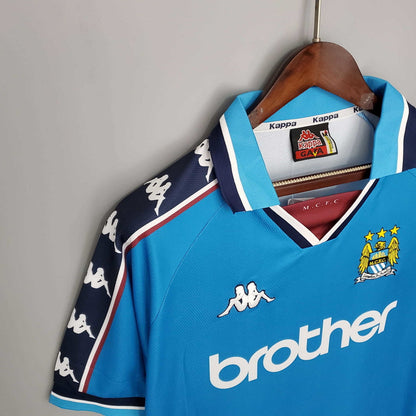 Camisa Manchester City Retrô 1997/1998 Azul - | Futmantos