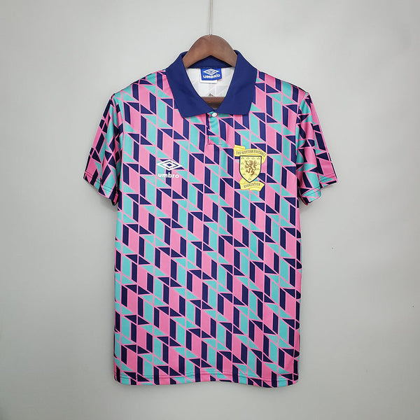 Camisa Escócia Retrô 1988/1989 Rosa - | Futmantos