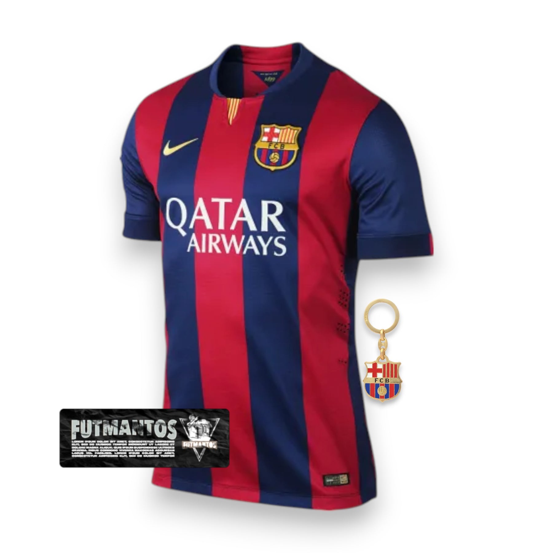 Camisa Barcelona Retrô 2014/2015 Azul e Grená - Nike | Futmantos