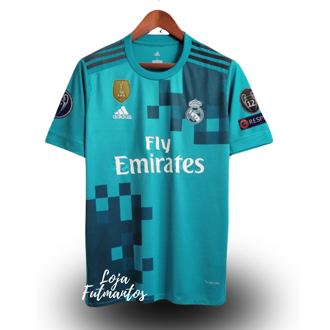 Camisa Real Madrid 17/18 Adidas - Com patchs | Futmantos