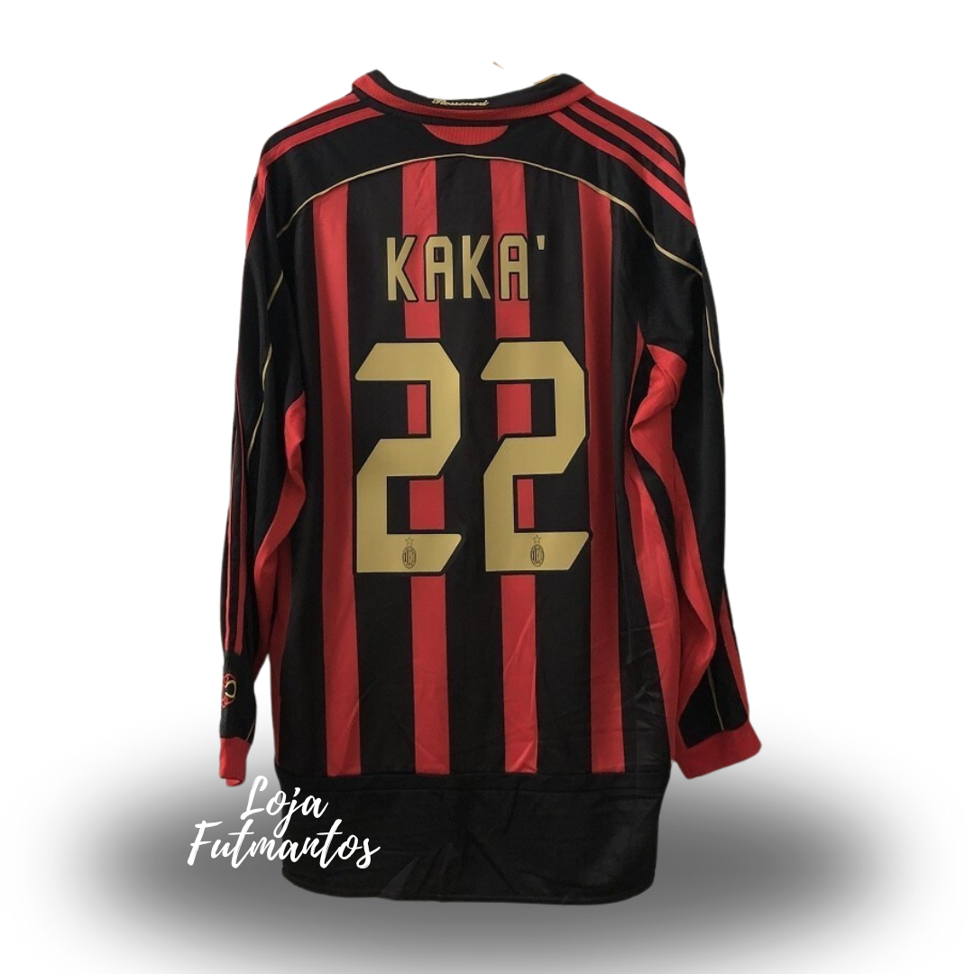 Camisa Retrô Milan 2006/2007 - Kaká #22 Manga Longa | Futmantos