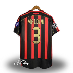 Camisa Retrô Milan 2006/2007 - Maldini #3 | Futmantos