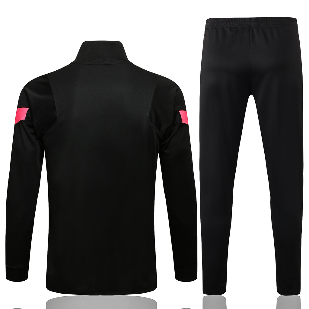 Conjunto PSG 2122 Preta e Rosa - - Com Fecho