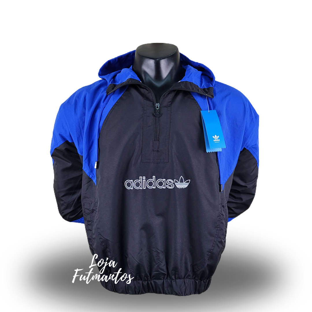 Corta Vento Adidas - Azul/Preto