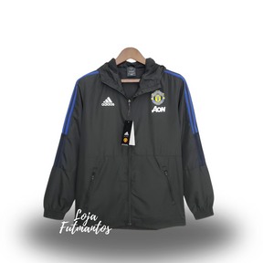 Corta-vento Manchester United 21/22 Adidas - Preto e Azul