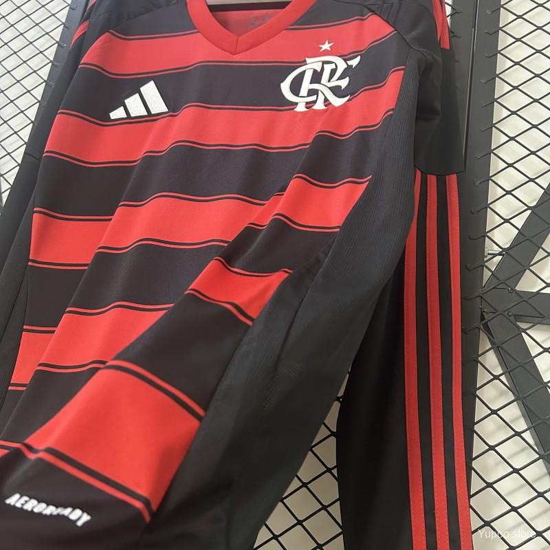 Camisa Flamengo 25/26 Com patrocínios - Manga Longa # Patch Super Mundial