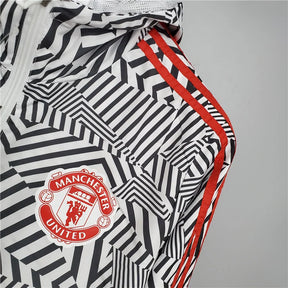 Corta-vento Manchester United 21/22 Adidas - Branco e Preto