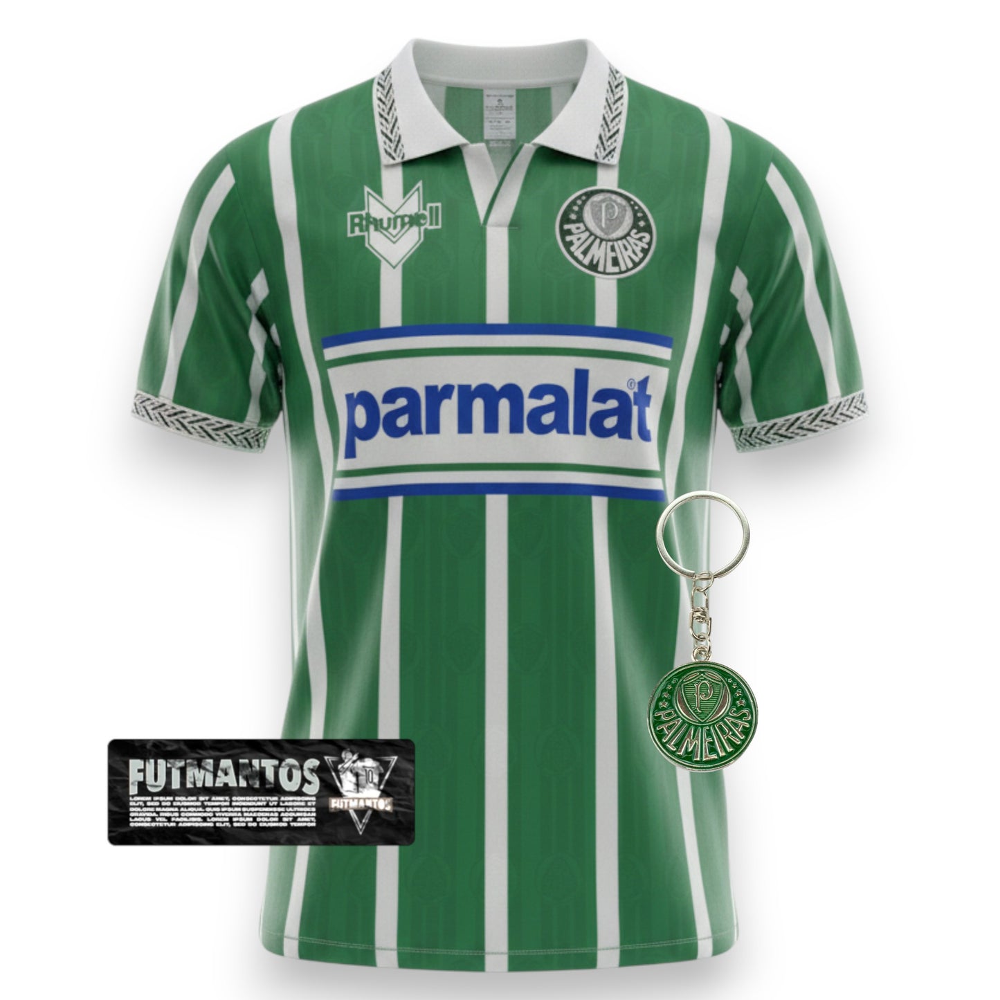 Camisa Palmeiras Retrô 93/94 - Rhumell - Verde e Branca | Futmantos