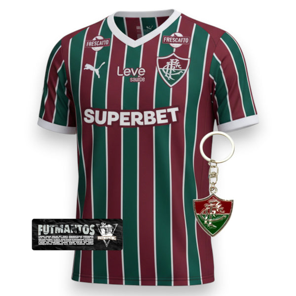 Camisa Fluminense I 26/27 - Tricolor - Com patrocínios | Futmantos