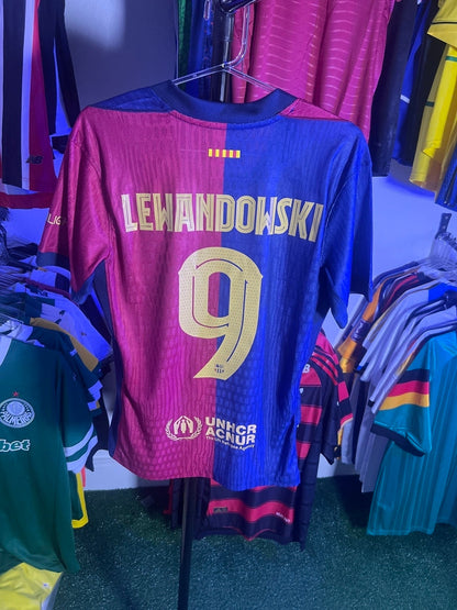 Camisa Barcelona I Travis Scott 24/25 - Versão Jogador|#09 Lewandowski | FutMantos