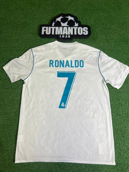 Camisa Real Madrid I 17/18 - Retrô - Ronaldo #7 | FutMantos