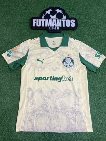 Camisa Palmeiras SportingBet Bege torcedor 25/26 | FutMantos