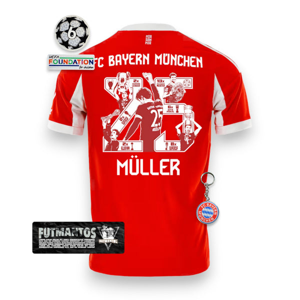 Camisa Bayern de Munique I 25/26 - MULLER #25 | FutMantos