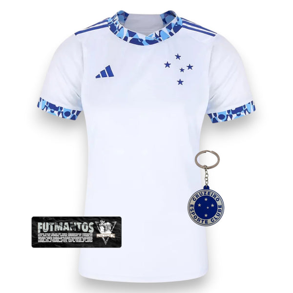 Camisa Cruzeiro II 24/25 Feminina Branca | FutMantos