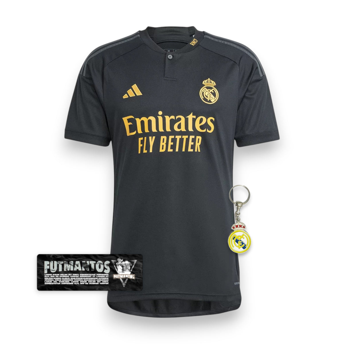 Camisa Real Madrid III 23/24 Adidas - Preta | Futmantos