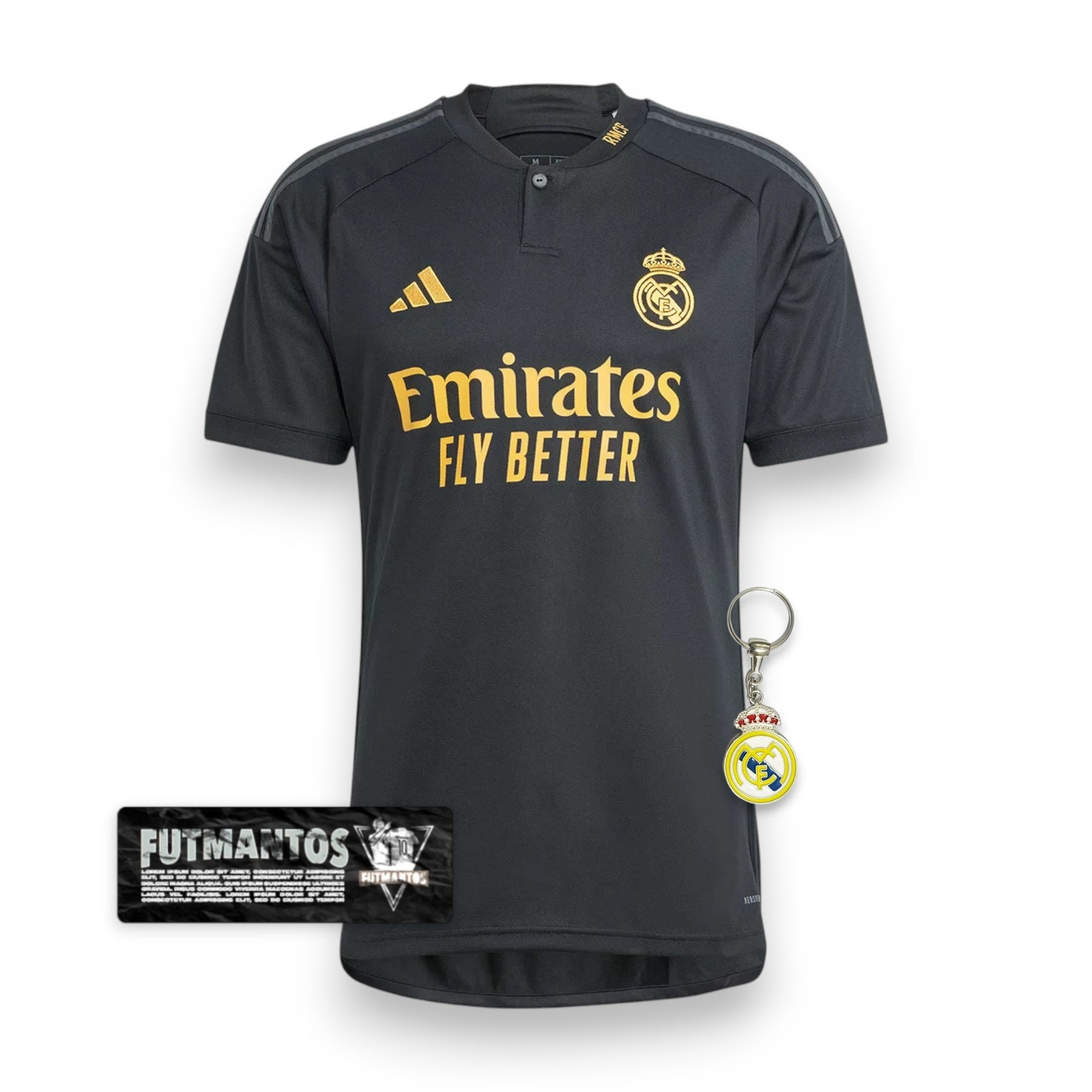 Camisa Real Madrid III 23/24 Adidas - Preta | Futmantos