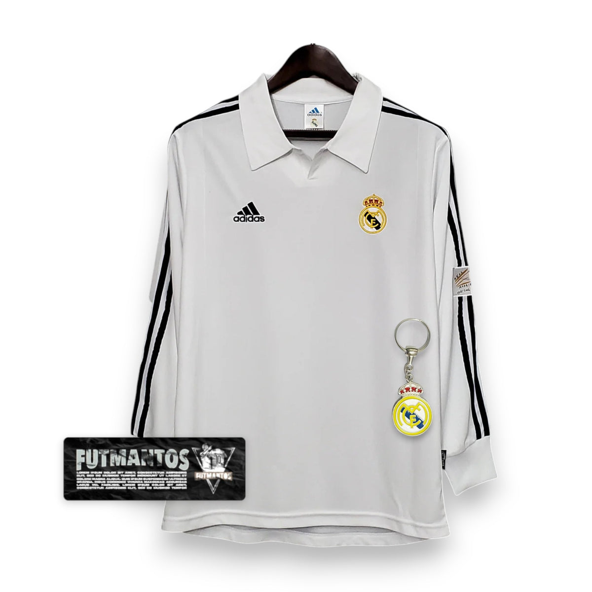 Camisa Manga Longa Real Madrid 2002 - Branco | Futmantos