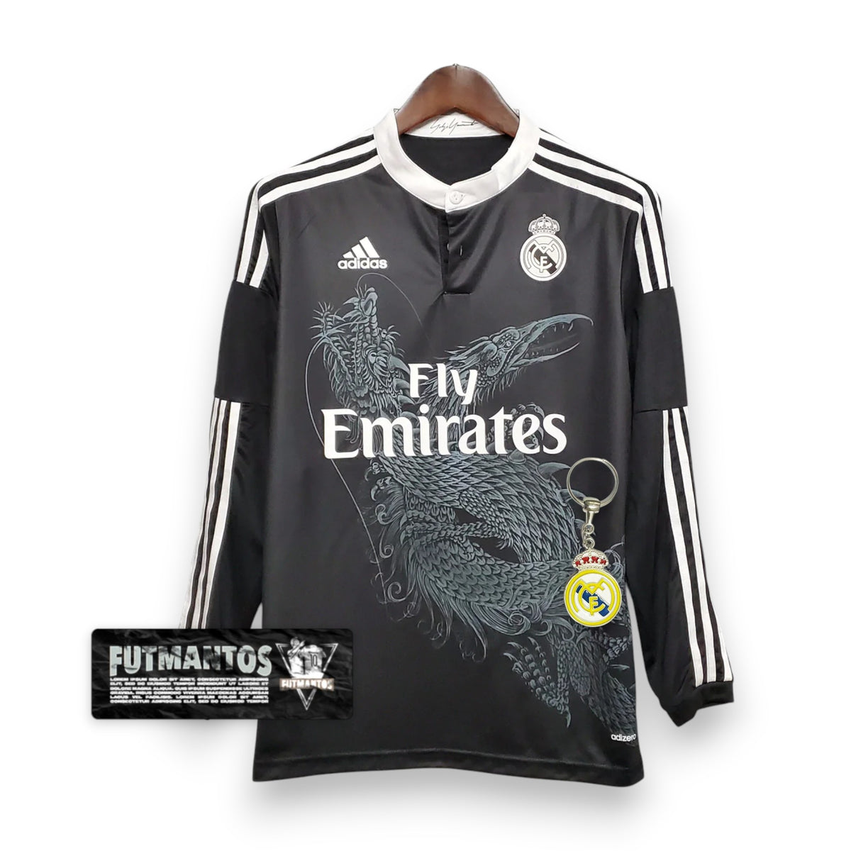 Camisa Manga Longa Real Madrid Third 14/15 - Preto | Futmantos