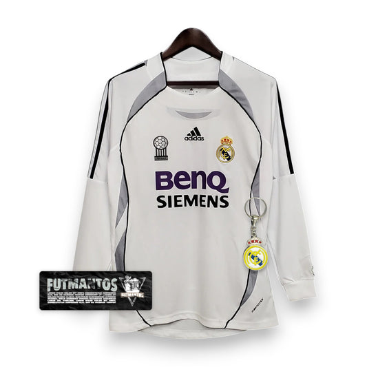 Camisa Manga Longa Real Madrid 06/07 - Branco | Futmantos