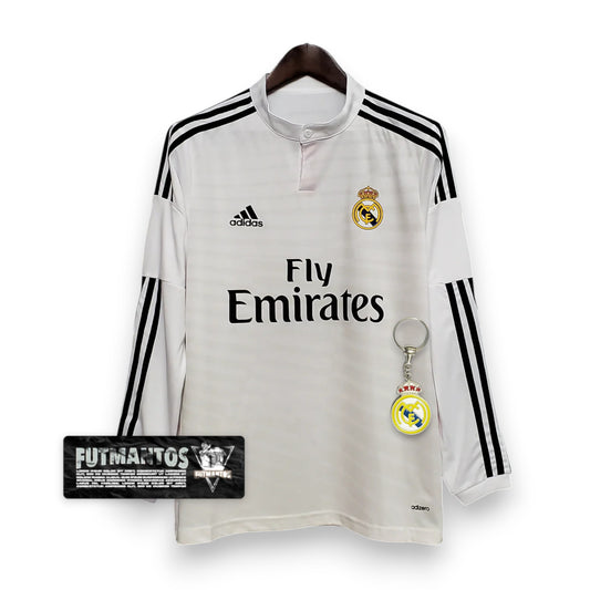 Camisa Manga Longa Real Madrid 14/15 - Branco | Futmantos