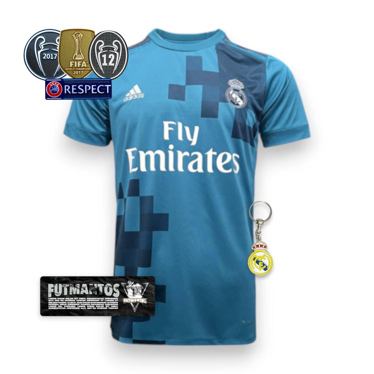 Camisa Real Madrid 17/18 Adidas - Com patchs | Futmantos