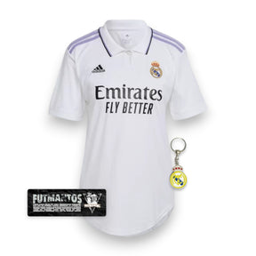 Camisa Feminina Real Madrid I 23/24 Adidas - Branco | Futmantos
