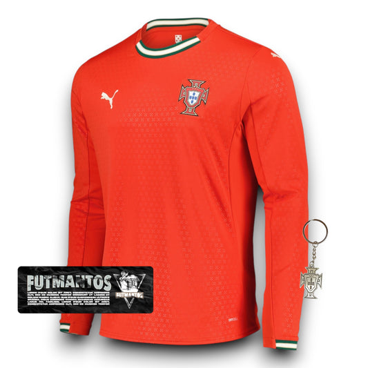 Camisa Portugal I 25/26 - Manga Longa Jogador | FutMantos