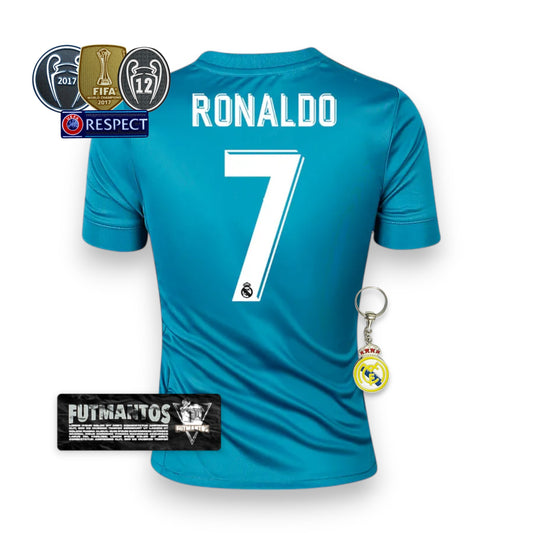 Camisa Real Madrid 2017 azul - Ronaldo #7 | Futmantos