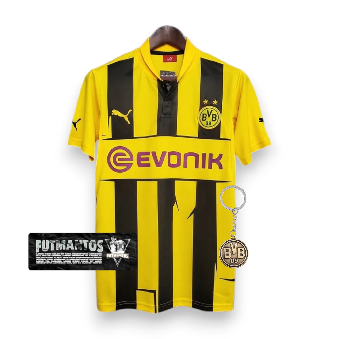 Camisa Borussia Dortmund Retrô 1213 - - Amarela e Preta | Futmantos