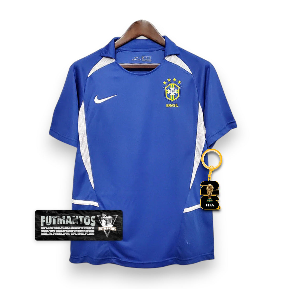 Camisa Seleção Brasileira Retrô 2002 Azul - | Futmantos