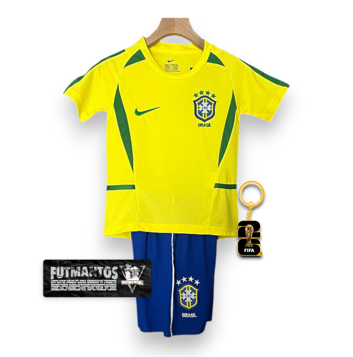 Kit Infantil Brasil 2002 Retrô | Futmantos