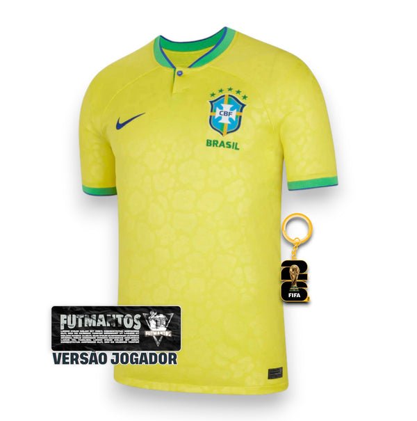 Camisa Brasil I 2022 - Amarela - - Masculino Jogador