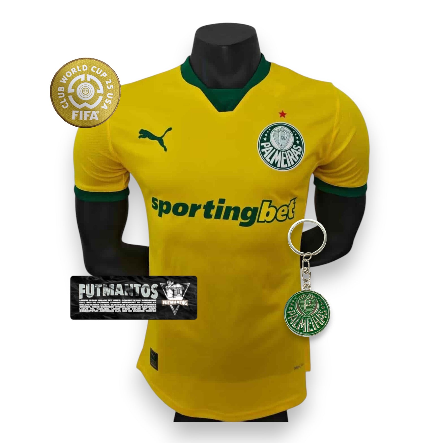 Camisa Palmeiras III Verde e Amarela 25/26 - Versão Jogador | Futmantos
