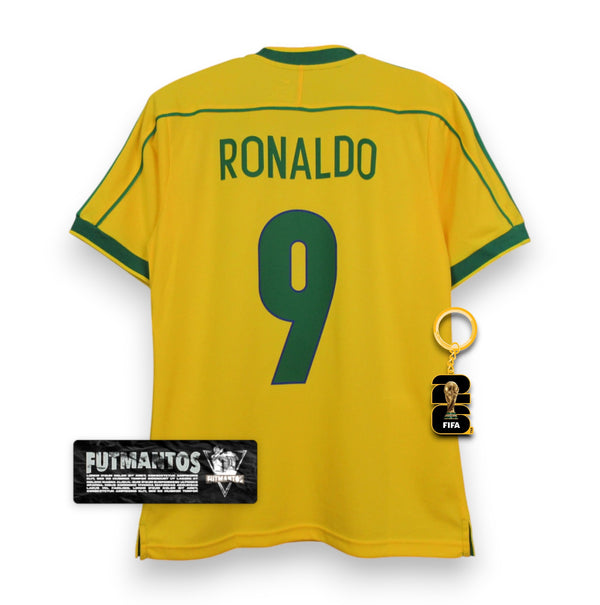 Camisa Brasil 1998 - Ronaldo #9 | Futmantos