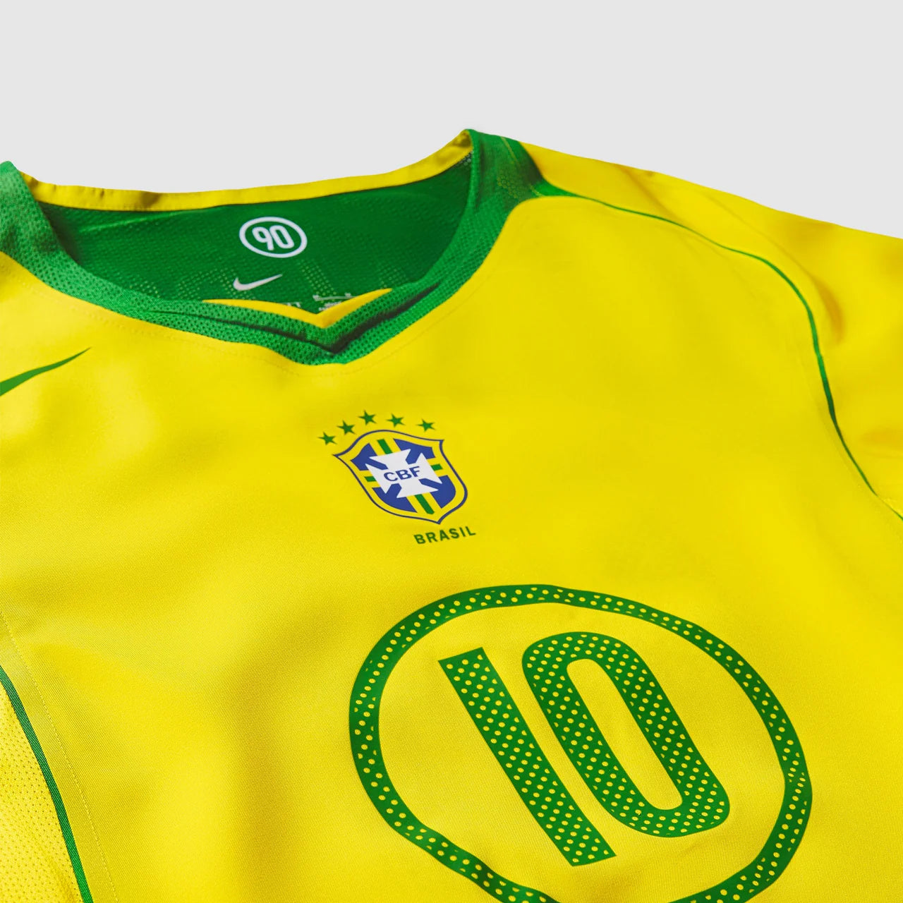 Camisa Brasil Reedição Total 90 - Ronaldinho #10 | FutMantos