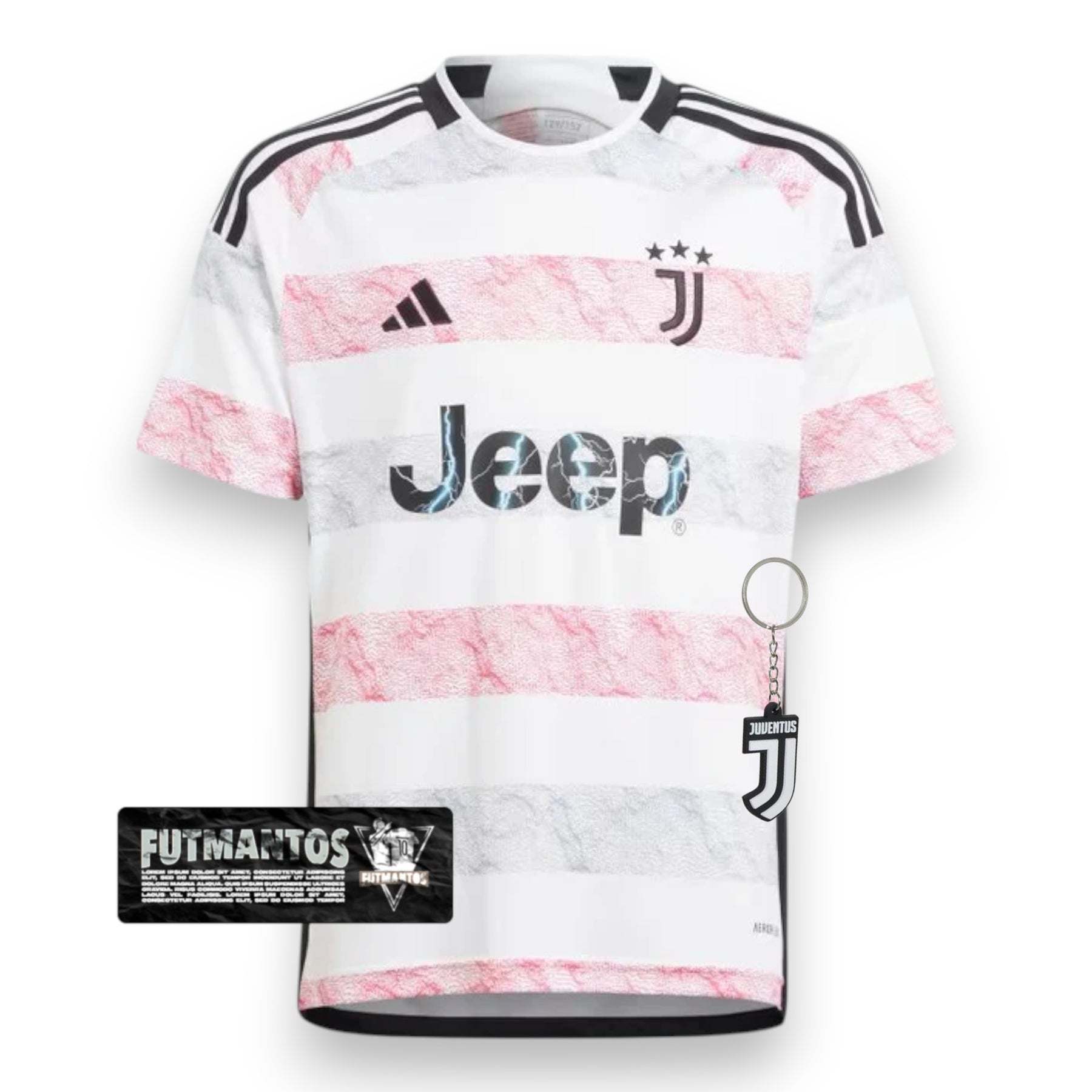 Camisa Juventus II 23/24 Adidas - Branca e Rosa | Futmantos