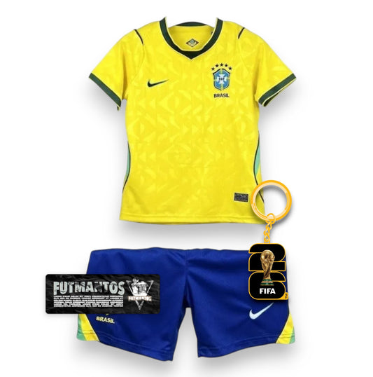 kit Infantil Brasil 26/27 - Amarelo |  FutMantos