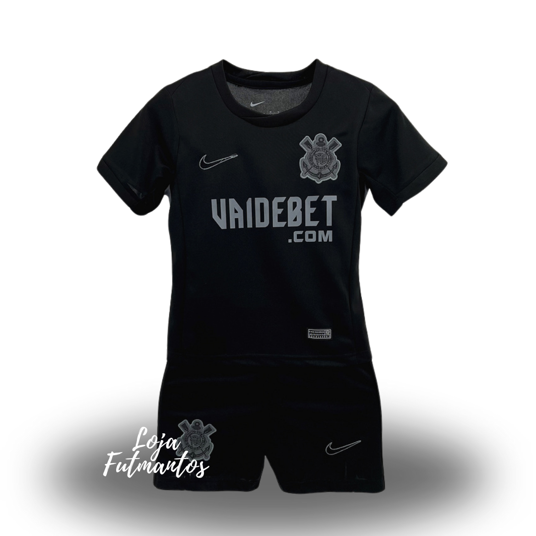 Kit Infantil Corinthians 2024/25 - Preto | Futmantos